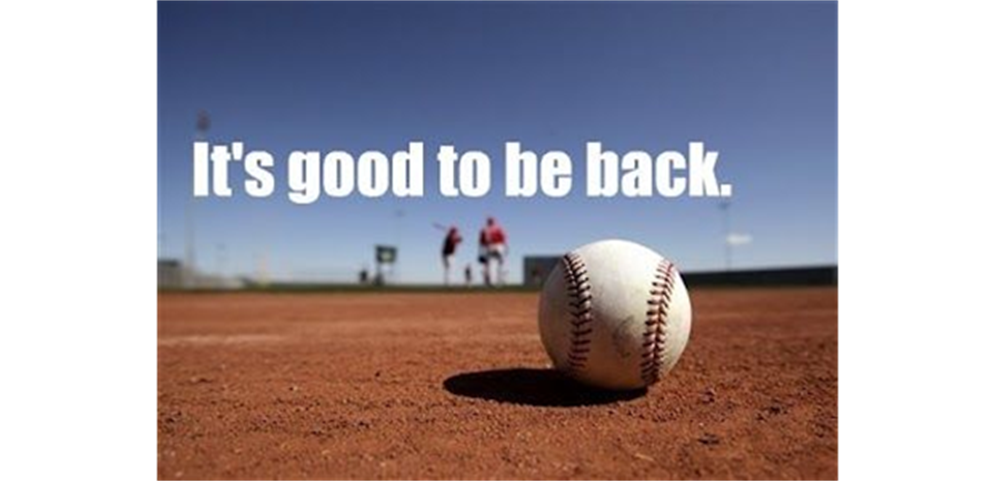 Baseball/Softball is Back. 