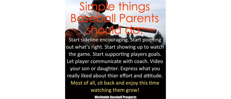 Being a baseball parent