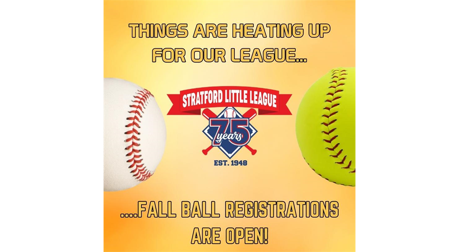 Fall Ball Registrations Now Open!
